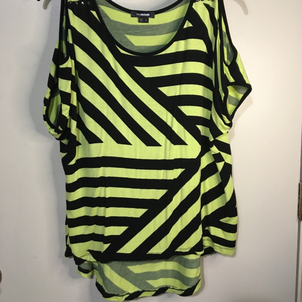My Michelle Zebra Yellow black Blouse